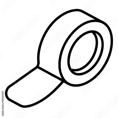 black tape dispenser outline clip art preview