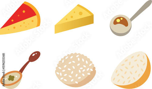 Risotto Vector Illustration Set