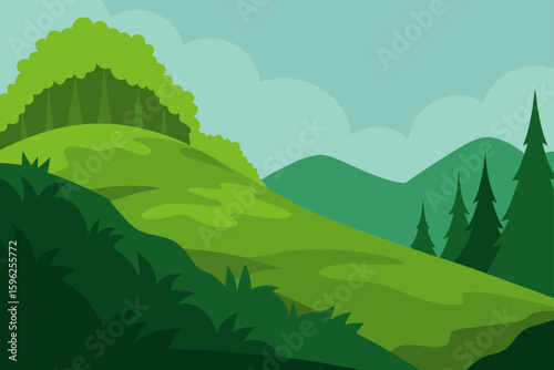 mossy hillside in forest