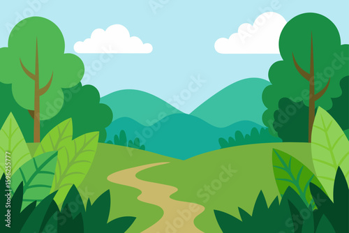 nature clearing with leafy greens