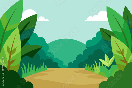nature clearing with leafy greens
