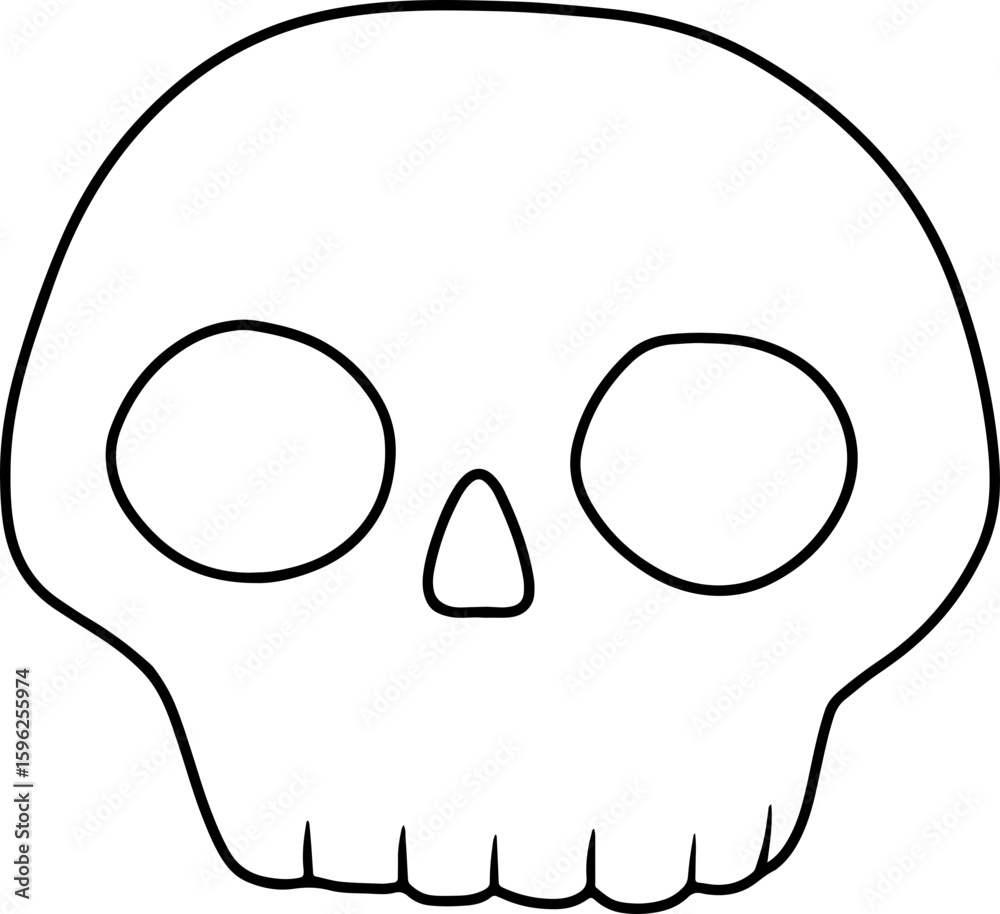 Obraz premium hand drawn skull