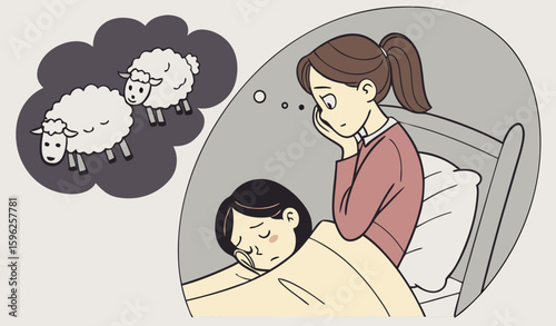 a child and mother dreaming of ships 