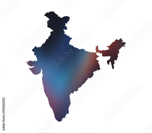 Multicolored political map of India in PNG format showing all states and union territories with clear boundaries and transparent background.