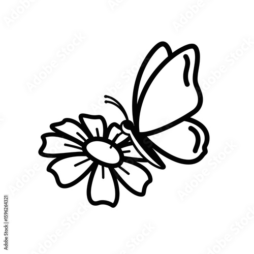 Butterfly resting on a flower symbolizing environmental protection