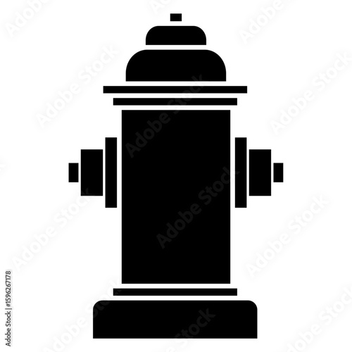 Icono silueta de hidrante para apagar incendios