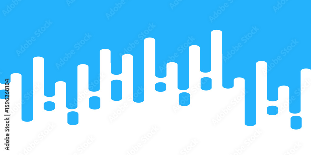 Obraz premium Blue abstract lines on white background. Trendy abstract lines transition background for backdrop, cover, wallpaper and banner. Rounded lines halftone for brochure, layout and flyer. Creative vector