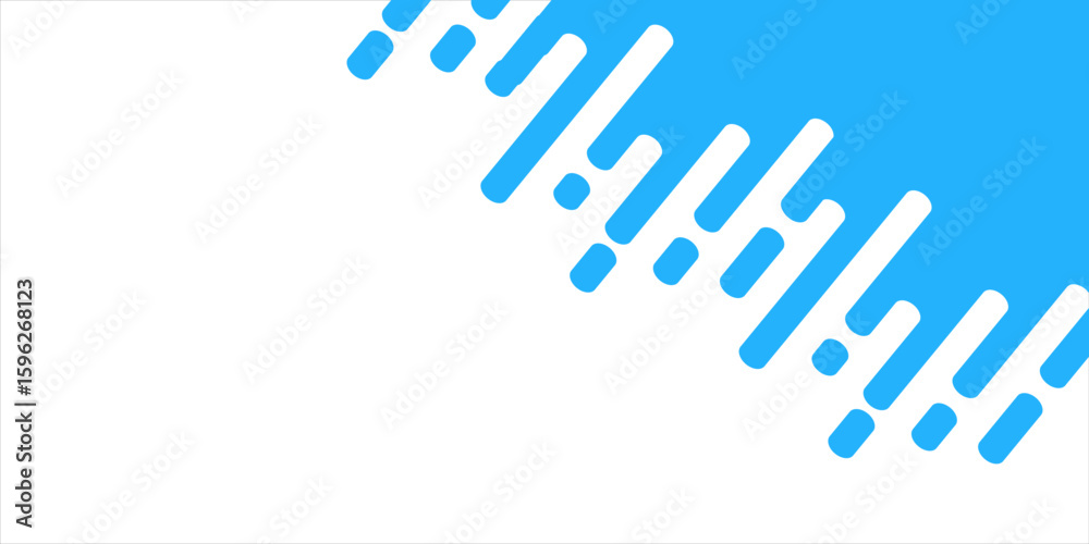 Fototapeta premium Blue abstract lines on white background. Trendy abstract lines transition background for backdrop, cover, wallpaper and banner. Rounded lines halftone for brochure, layout and flyer. Creative vector