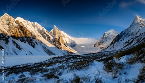 moutains with snow