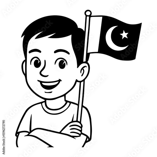 14 august pakistan, flage vector,