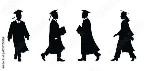Black Graduate Silhouettes: Academic Achievement, Ceremony, and Future Success

