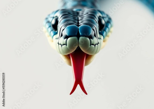 blue and white snake