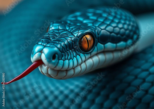 Coiled Snake Ready to Strike