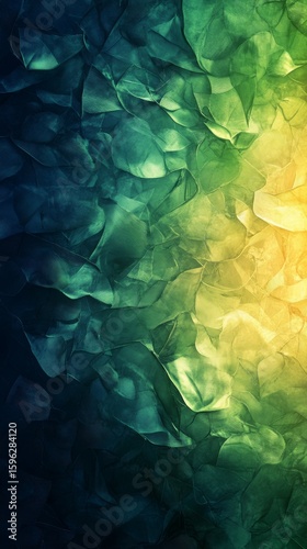 Abstract Texture Art in Green and Yellow Hues