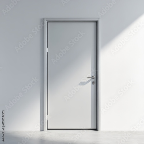 Wallpaper Mural A white door in an empty room Torontodigital.ca