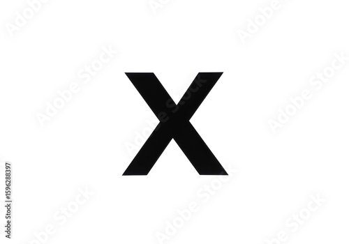 Abstract black letter 'X' on a plain background, symbolizing choice and direction