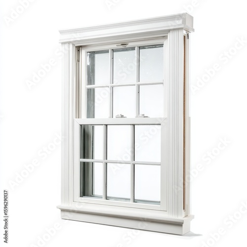 A white window with a white frame