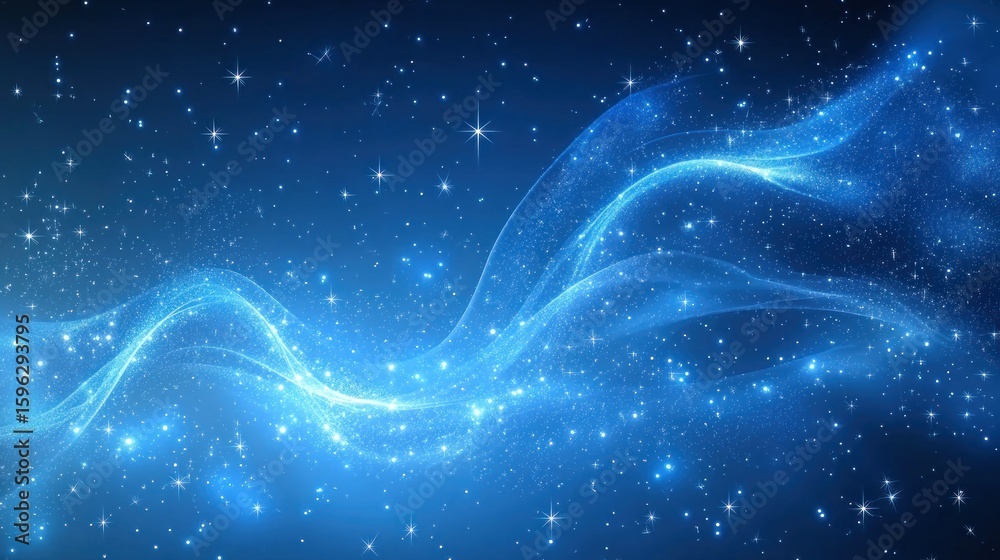 Fototapeta premium Cosmic blue waves