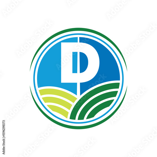 D Letter With Agriculture Firm Logo