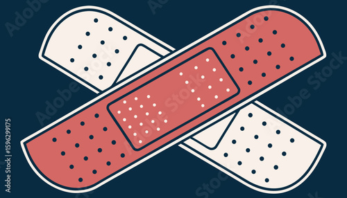 vector illustration of adhesive bandage