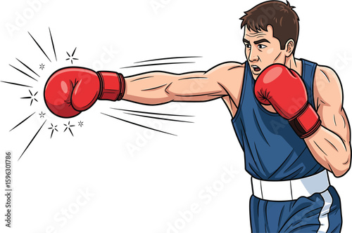 vector, illustration,boxing, boxer, sports