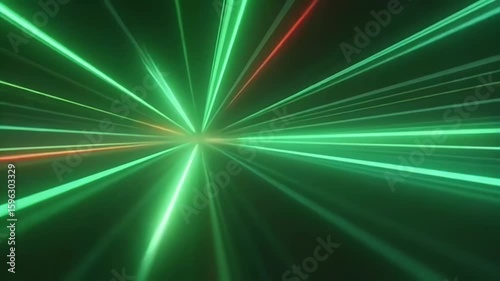 Electrifying 4K greenscreen graphic flaring vivid neon streaks hurtling through frame cyber punk colour palette radiating futuristic energy delivering high impact transition effects tech reviews EDM