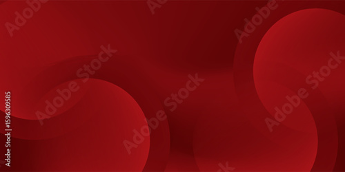 Abstract red background with circles. Vector illustration