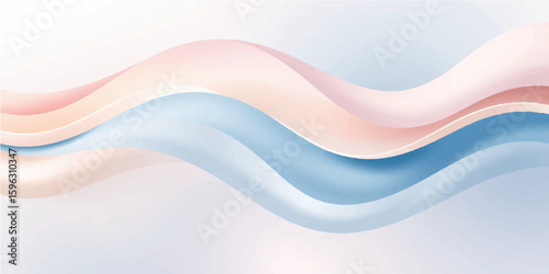 Abstract wavy blue water vector background with a colorful liquid art pattern