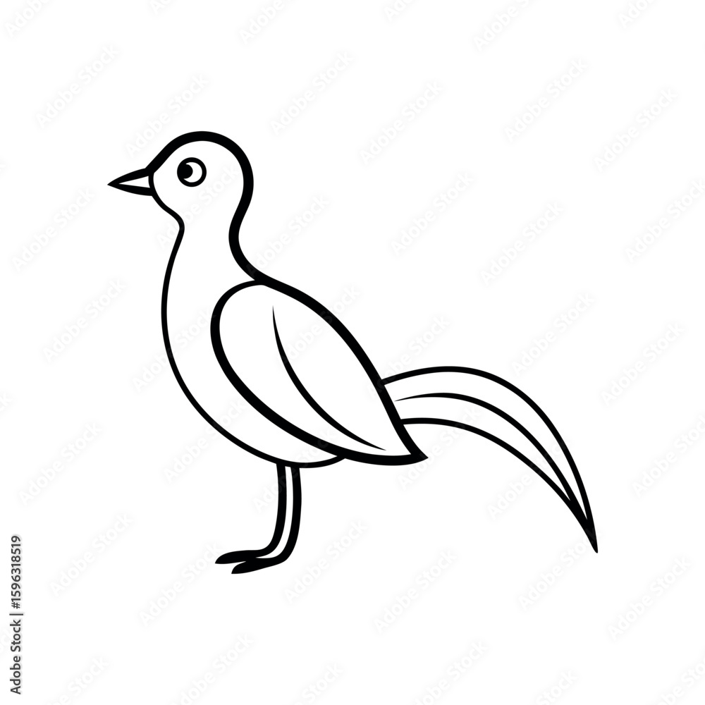 Fototapeta premium A zaphir line art vector illustration.