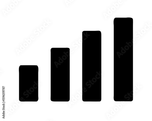 Graph Icon Symbolizing Growth and Progress, Vector Illustration for Presentations