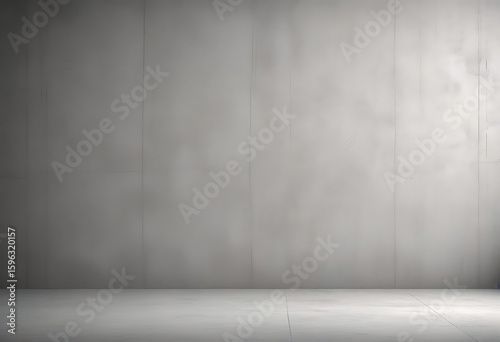 Concrete wall with smooth texture and minimal lighting