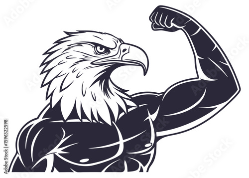 Eagle face body builder man 