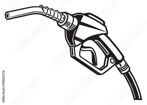 A fuel dispenser line art silhouette vector