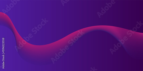 Abstract purple background. Vector illustration of a striped ribbon. Background with flowing stripes. Festive purple banner in a realistic style. Design for banners, posters, and wallpapers.