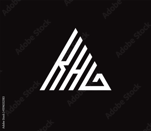 Modern geometric logo design featuring stylized white letters 