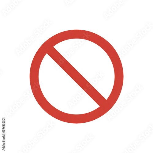 Free Download Prohibition sign icon, red circle with line, vector symbol - GFXLoad