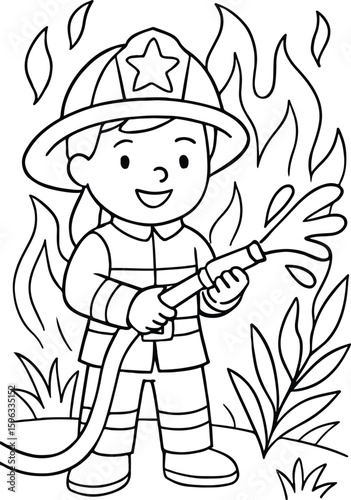 little boy with a broom,Little Boy Sweeping with a Broom – Cute Vector Illustration