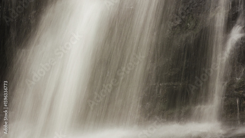 View of the waterfall Chontales in long exposure shot, in the eastern Andean mountains of central Colombia, near the town of Sotaquira.