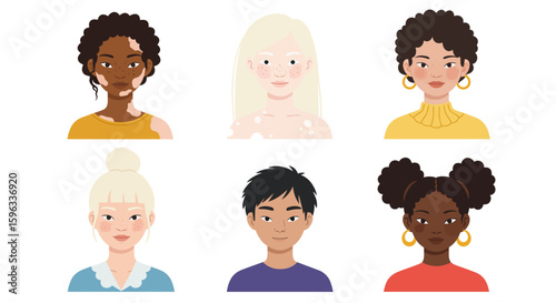 Modern Diverse Group of Individuals Avatar Collection