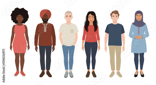 Inclusive Representation of Different Backgrounds Vector Art