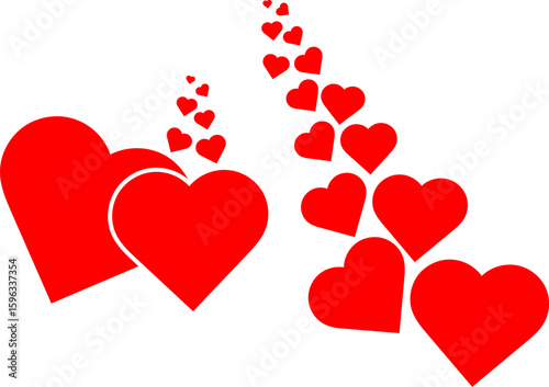 Love Vector Shape Background design. Heart Shape Background for romance and Love design.