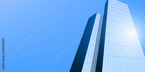 Illustration of high-rise buildings, skyscrapers, building corners