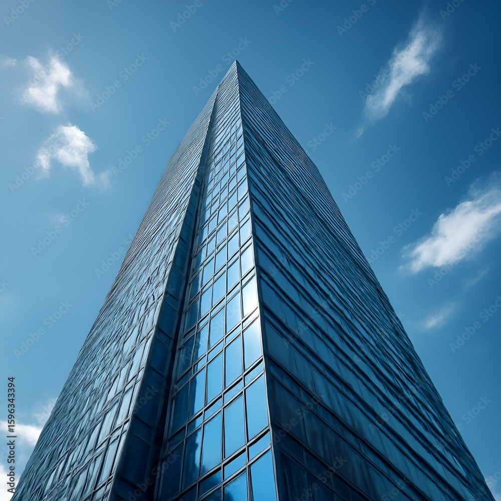 Fototapeta premium modern office building with blue sky