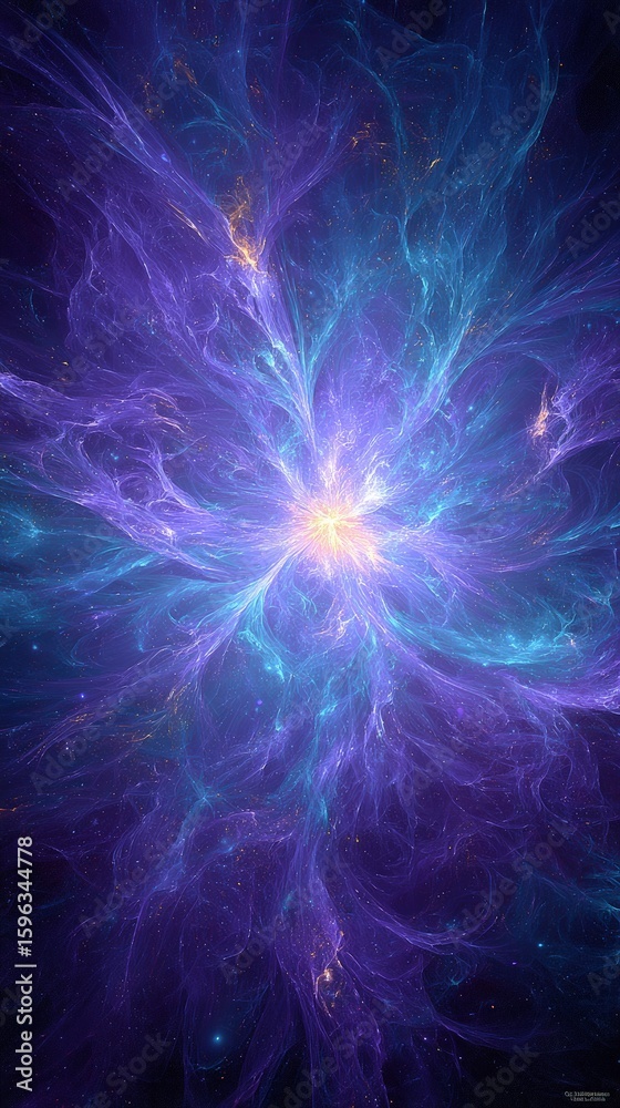 Obraz premium Abstract Colorful Cosmic Explosion In Space