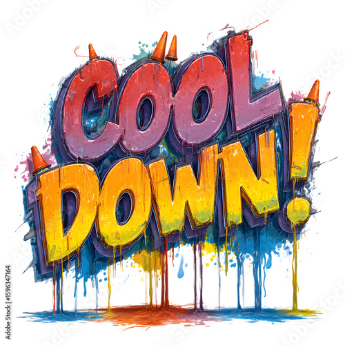 Bold graffiti style text 