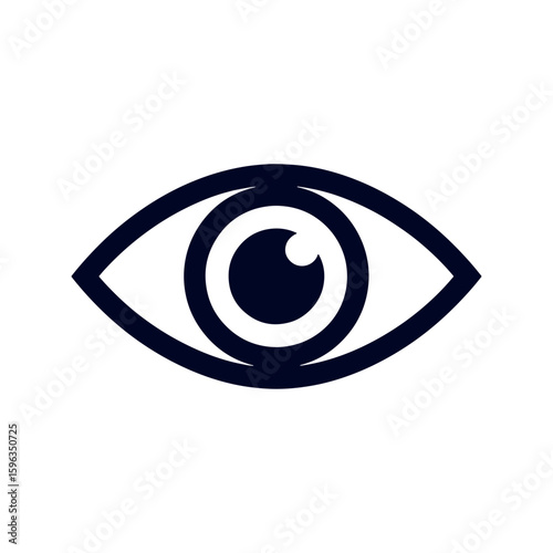 Simple Eye Icon Design for Vision and Perception Concepts Representing Clarity Sight and Observation in Visual Form Identity