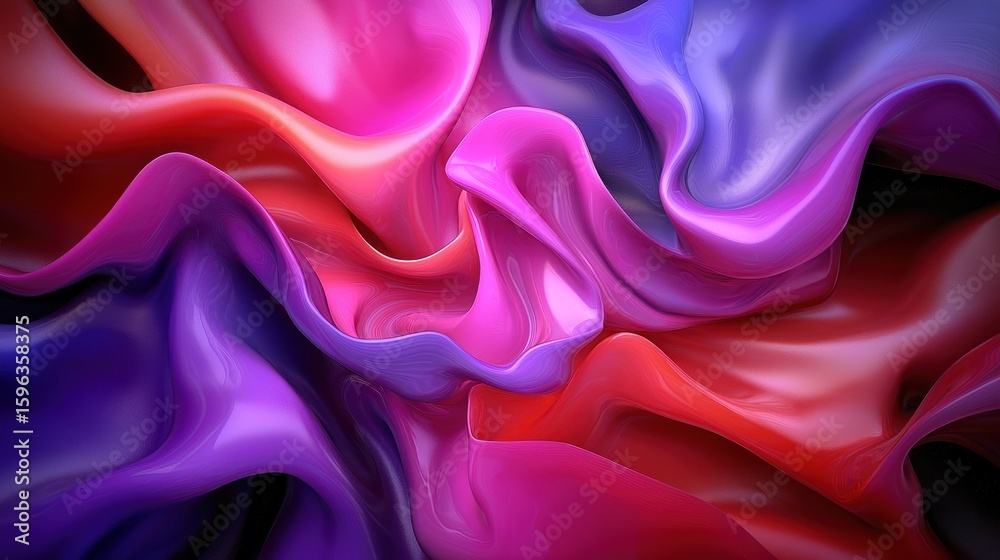 Fototapeta premium Abstract vibrant flowing fabric textures