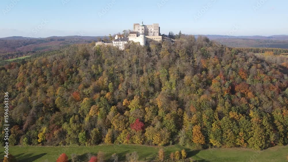 Medieval royal castle Buchlov in South Moravia, Czech Republic captured ...