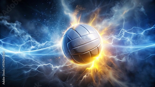 Dynamic Volleyball Action  A powerful sphere of energy and motion
