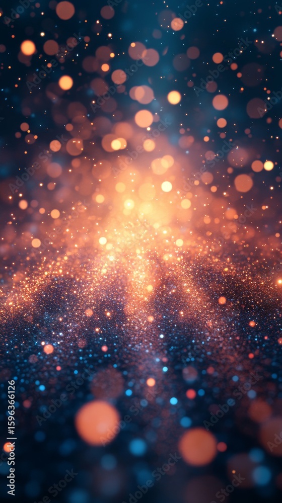 Obraz premium Abstract Festive Lights Background with Bokeh Effect